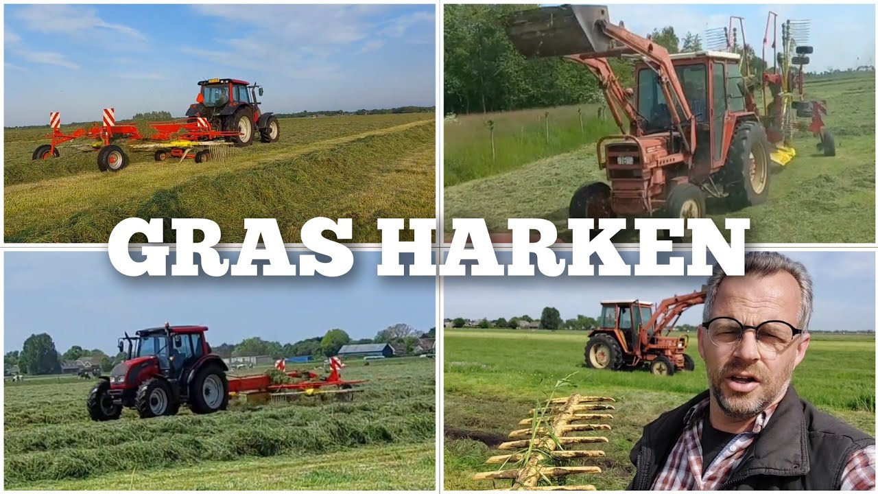 GRAS HARKEN met de Valtra en de Renault| Boer Gerrit vlogt