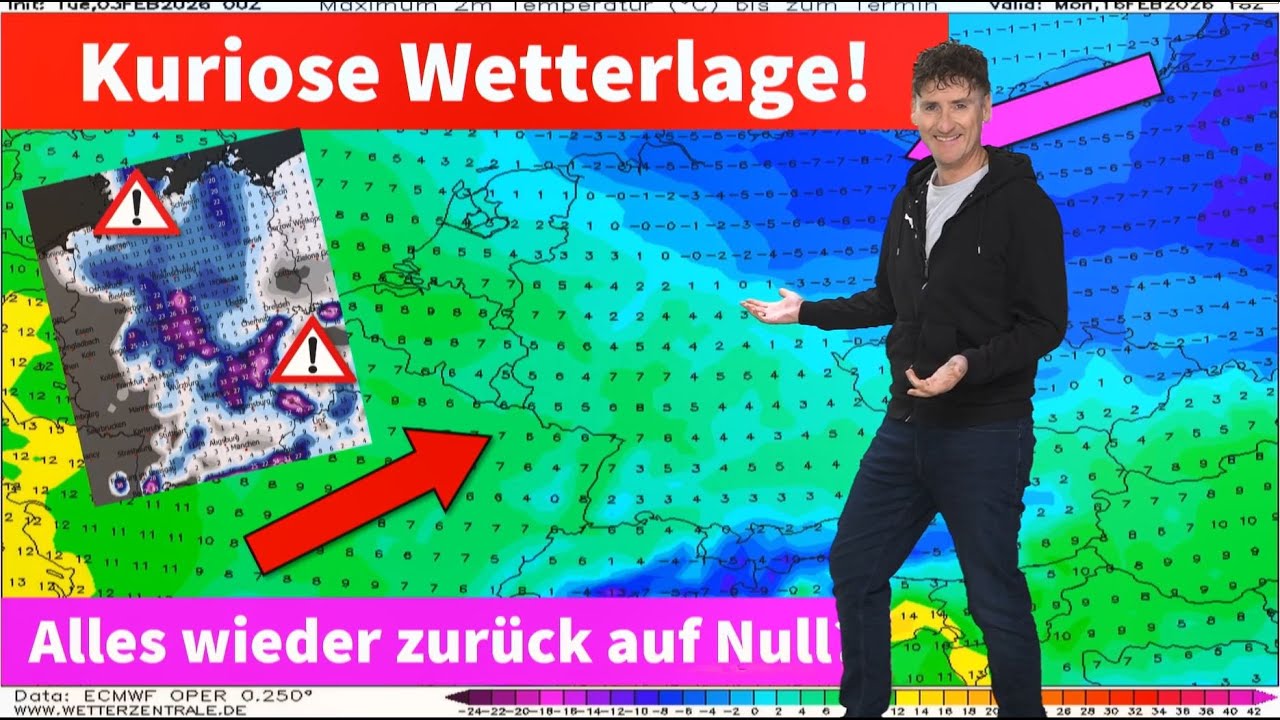 Bis Freitag regional Starkschneefall, bis 15 cm und gefrierender Regen mit erheblicher Glätte!
