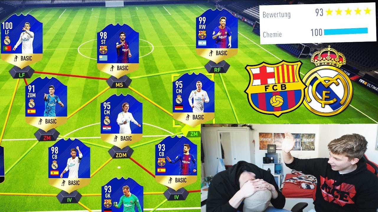 El Clasico BARCELONA vs. REAL MADRID Fut Draft Challenge vs. kleinen BRUDER 🔥🔥 Fifa 18 Ultimate Team