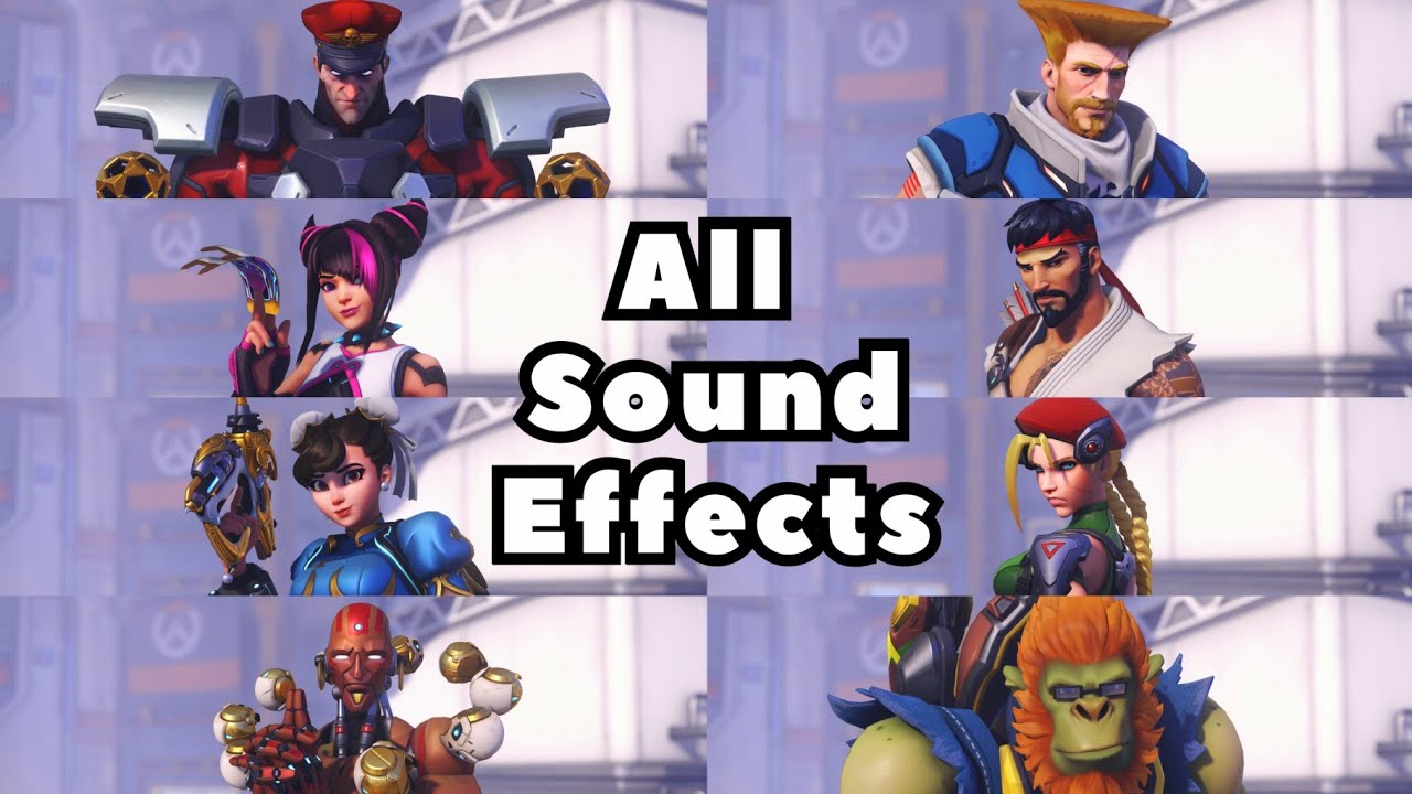 ALL Street Fighter Skins Sound Effects | Overwatch 2 x Street Fighter