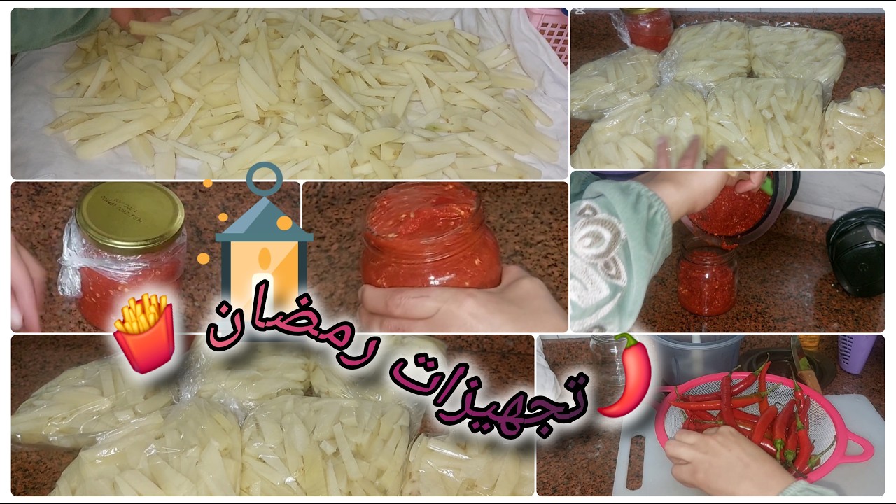 استعداداتى للشهر الكريم 🎉تفريز البطاطس وهريسةالشطه أفضل الطرق /روتين فى عز البرد