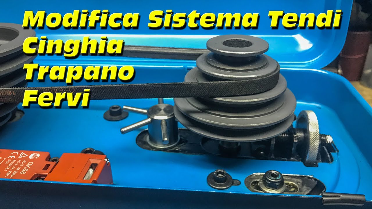 Modifica Sistema Tendi Cinghia Trapano Fervi #104