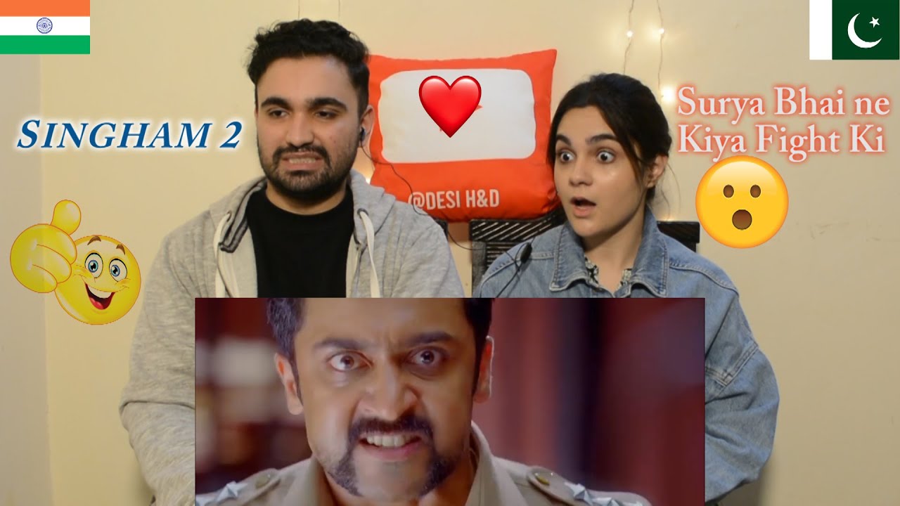 Pakistani reaction to Singham 2 Best Action Scenes | Suriya Bhai Fight | Desi H&D Reacts