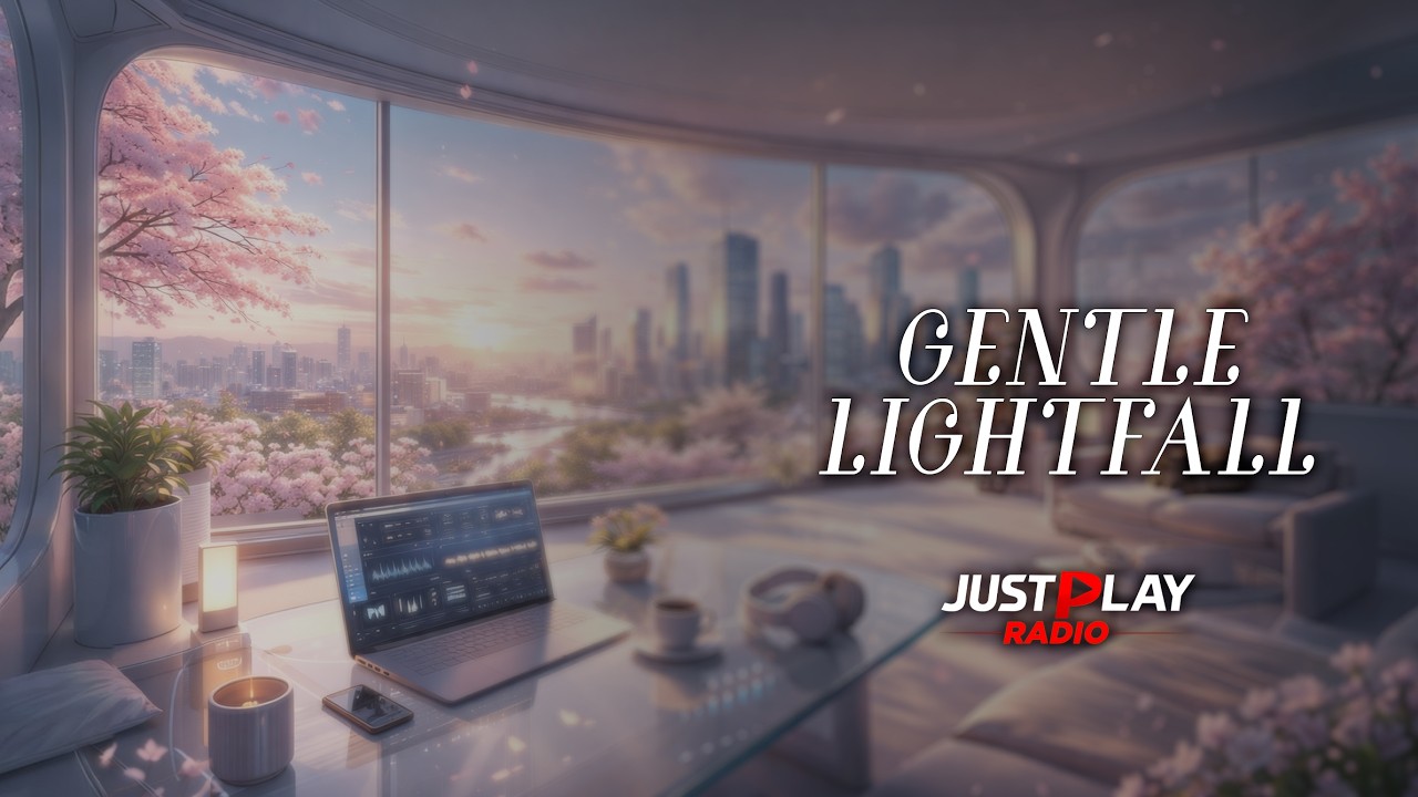 Gentle Lightfall | | Cherry Blossom Skyline Workspace