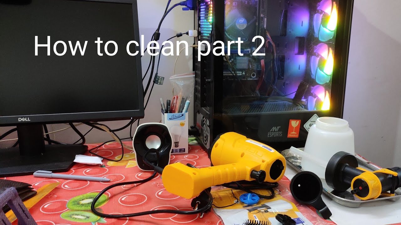 how to cleane  asianpaints electric spray gun machine part 2