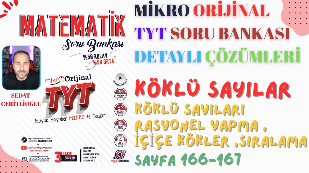2026 MİKRO ORİJİNAL TYT SORU BANKASI ÇÖZÜMLERİ SYF166-167 #orijinalmatematik #mikroorijinal #yks2026