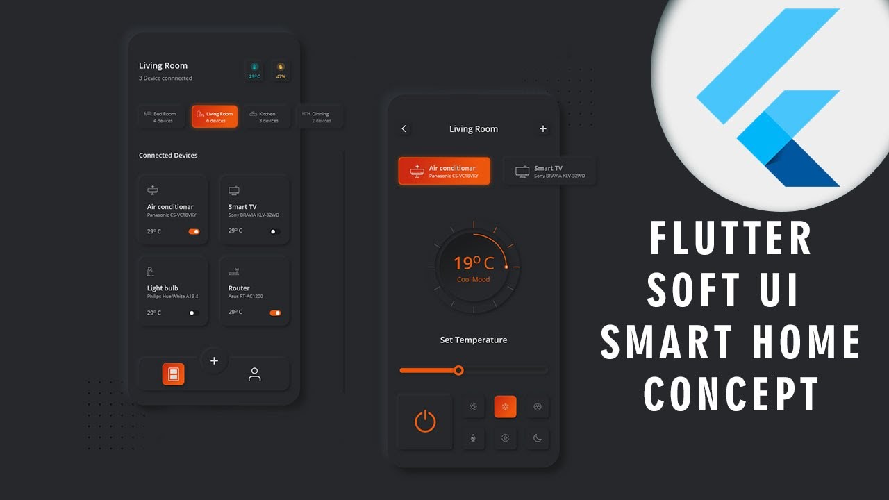 Flutter Smart Home UI App Concept ~ Speed Code