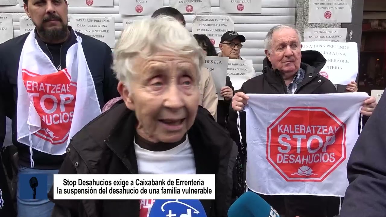 Stop desahucios exige la suspensi&oacute;n del desahucio de una familia vulnerable en Errenteria
