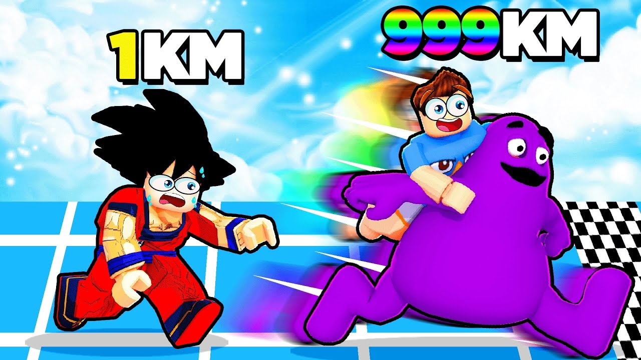 CONSEGUI O GRIMACE SHAKE PRA GANHAR AS CORRIDAS NO ROBLOX!!