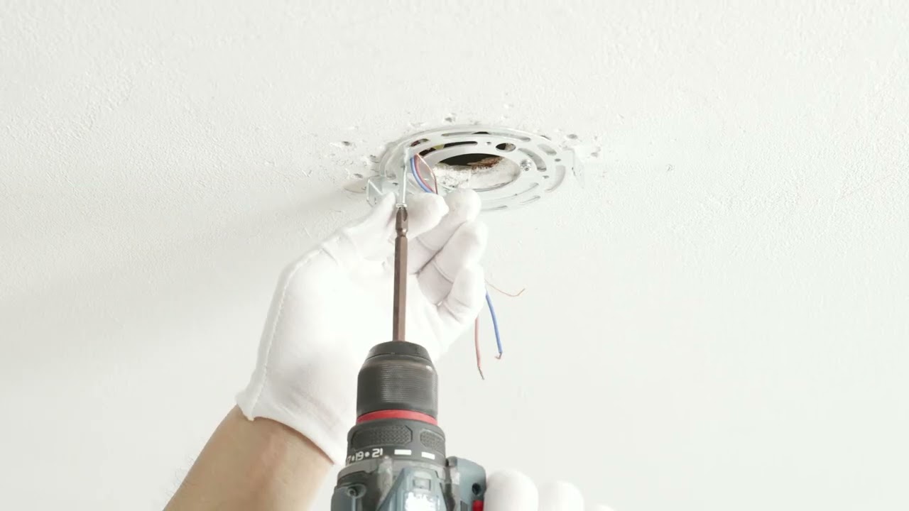 Striped Glass Semi-ceiling Light Installation Video
