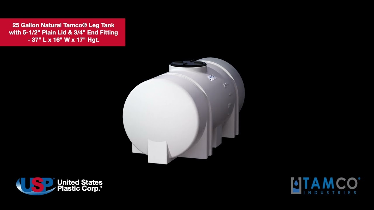 3D-25 Gallon Natural Tamco&reg; Leg Tank with 5-1/2