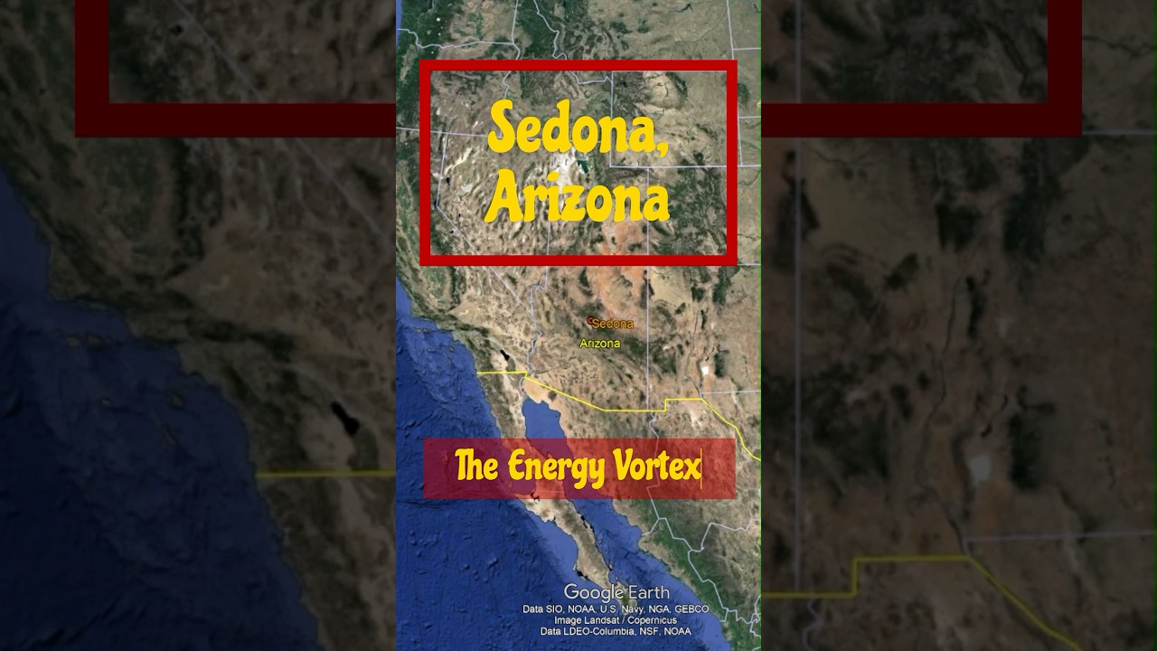 Sedona, Arizona: The Energy Vortex, A Google Earth view of Sedona #sedona #vortex #sedonaarizona