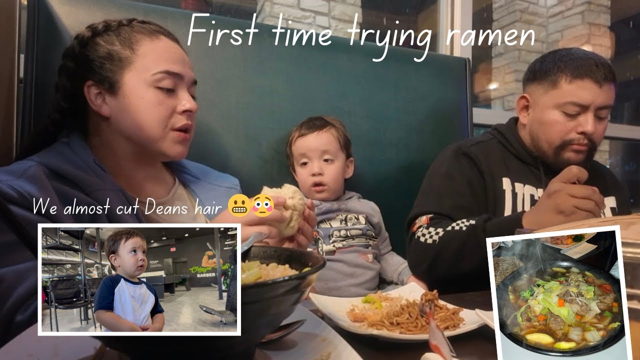 We almost gave Dean his first haircut + family night out 🥰