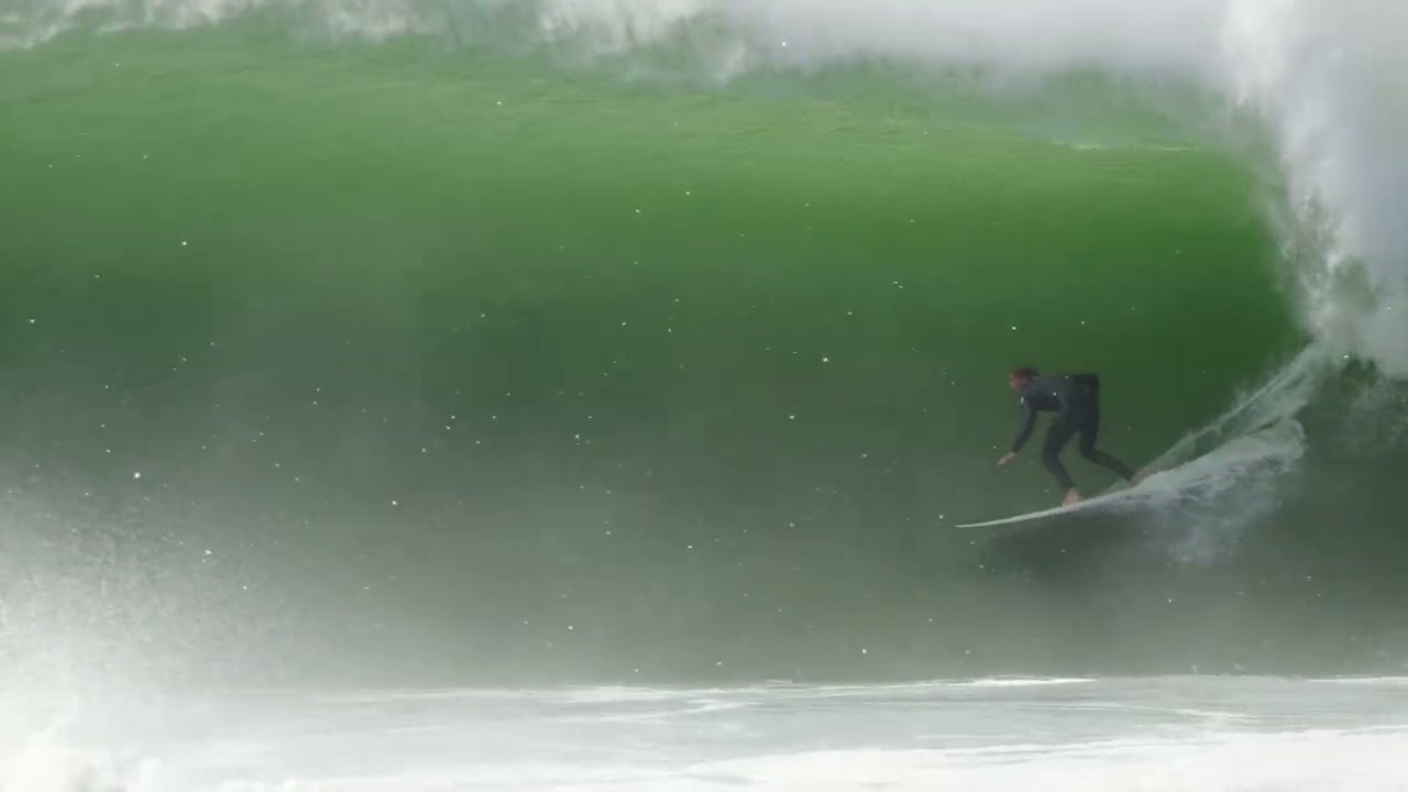 Luke Johnson surfing Hurricane Erin&rsquo;s Swell On Nantucket 