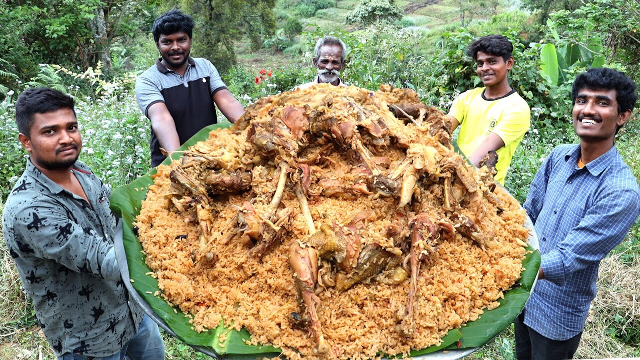 Full Country CHICKEN BIRYANI prepared by my Daddy Arumugam / Village food factory