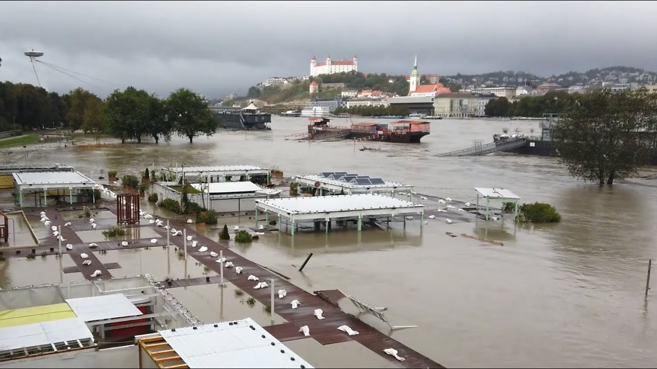 Zaplavená Bratislava- povodeň na  Dunaji 16/09/2024