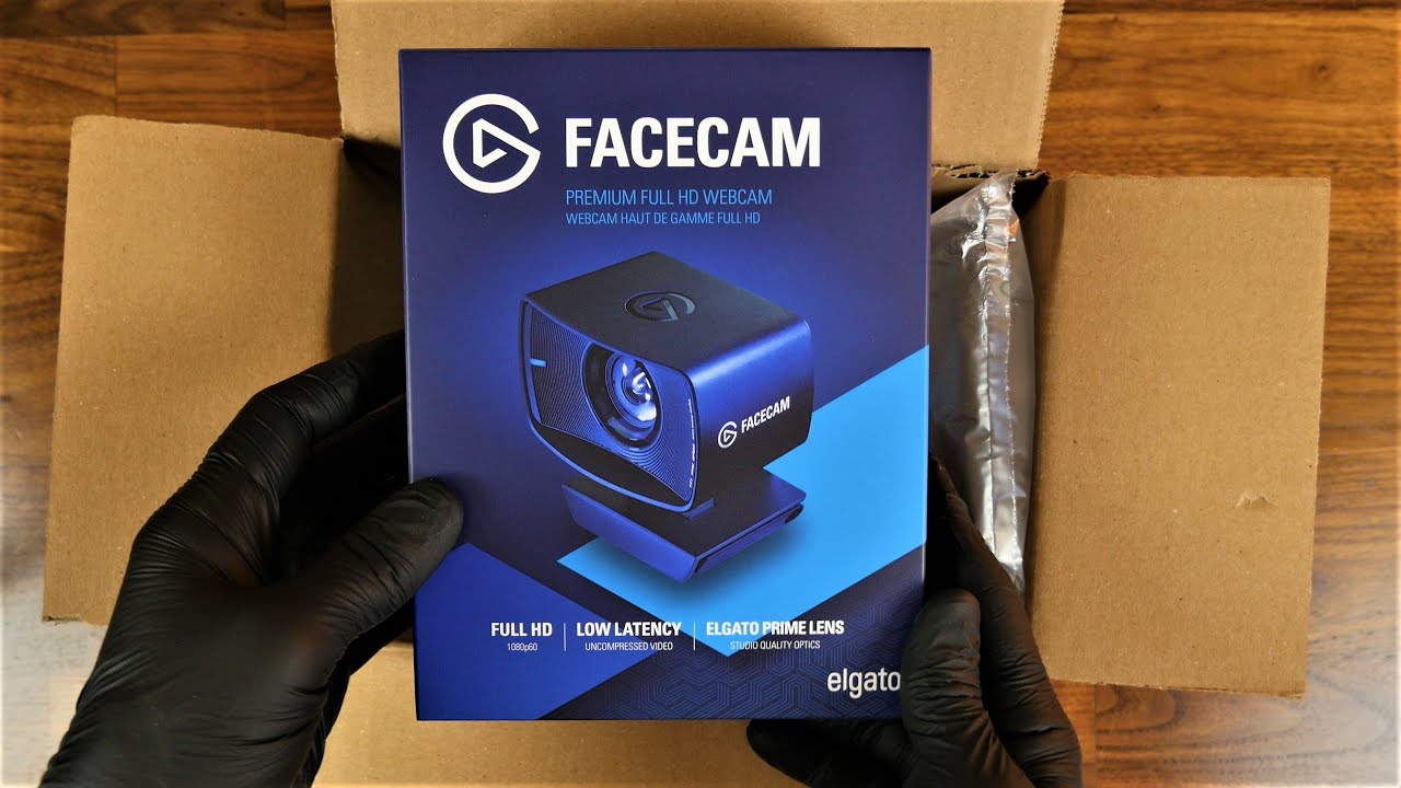 ASMR Elgato Facecam unboxing [no talking] [unintentional] [latex gloves] [rubber gloves]