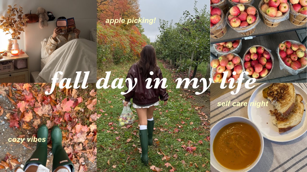 осенний день в моей жизни🍁🍎🧸: сбор яблок, уютный вечер заботы о себе, приготовление еды дома и мн...