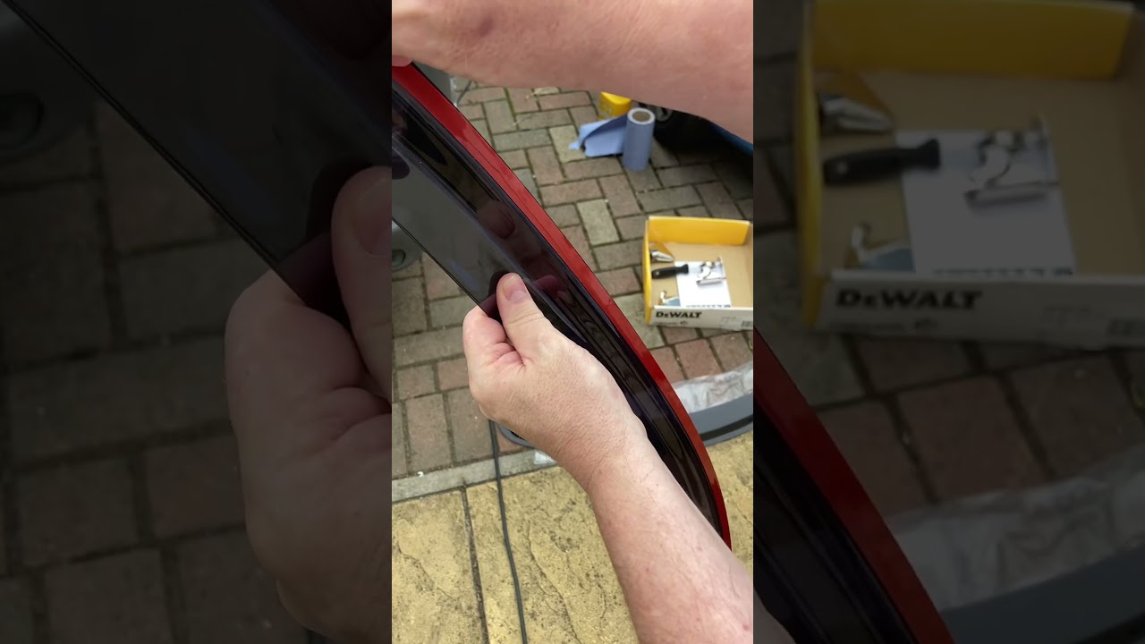 Applying wind deflectors #vanconversion #accessories #vanlife