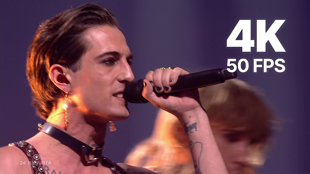M&aring;neskin - Zitti E Buoni - Eurovision 2021 - Italy 🇮🇹 - Grand Final - 4K50 Video