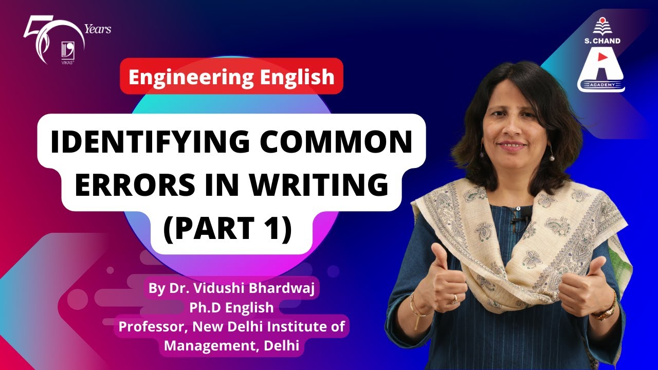 Identifying Common Errors in Writing (Part 1) | Engineering English | S Chand Academy