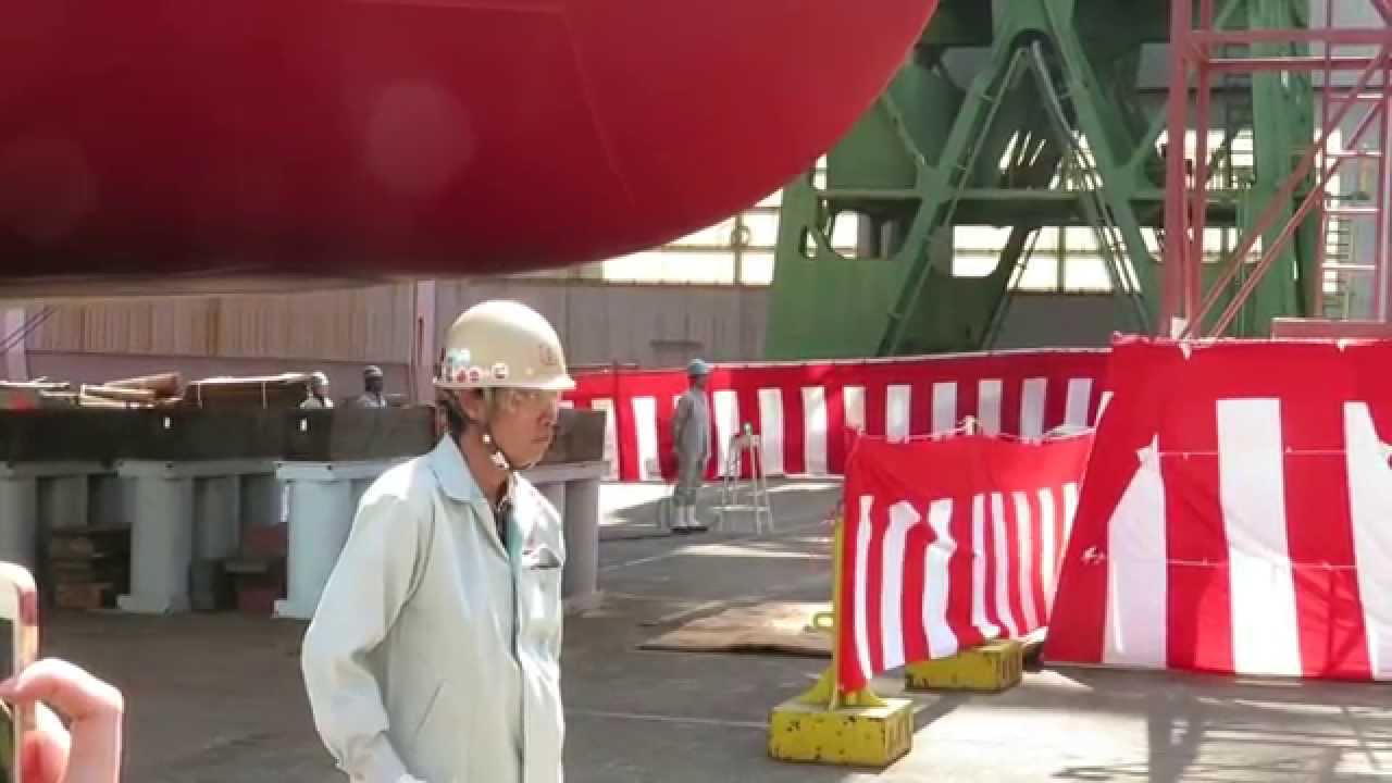 川崎重工神戸造船工場2015/03/27進水式