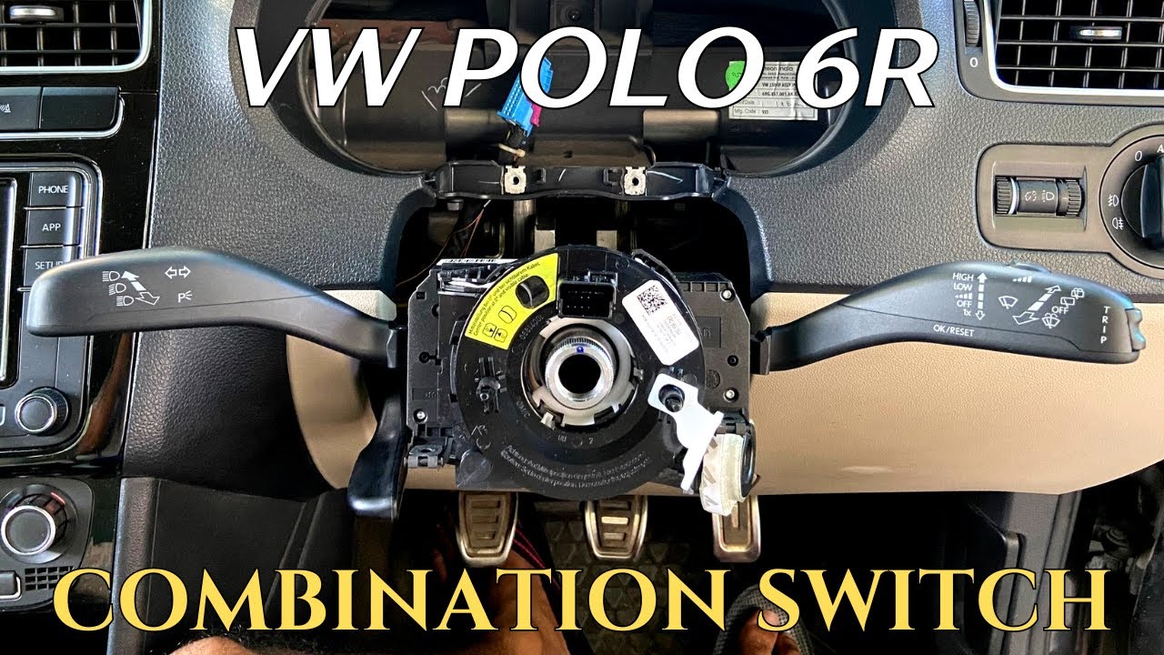 Polo 6R - Снятие и установка подрулевого переключателя