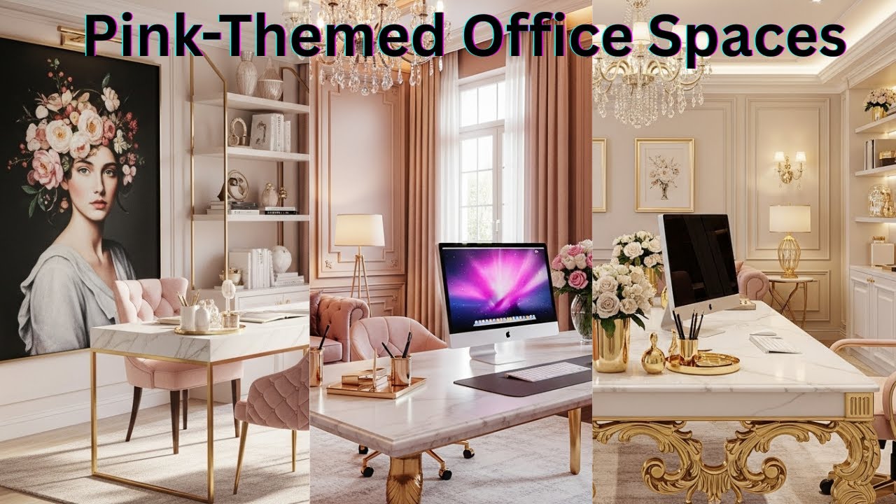 Luxurious Pink Home Office Ideas | Elegant Feminine Workspace & Decor Inspiration