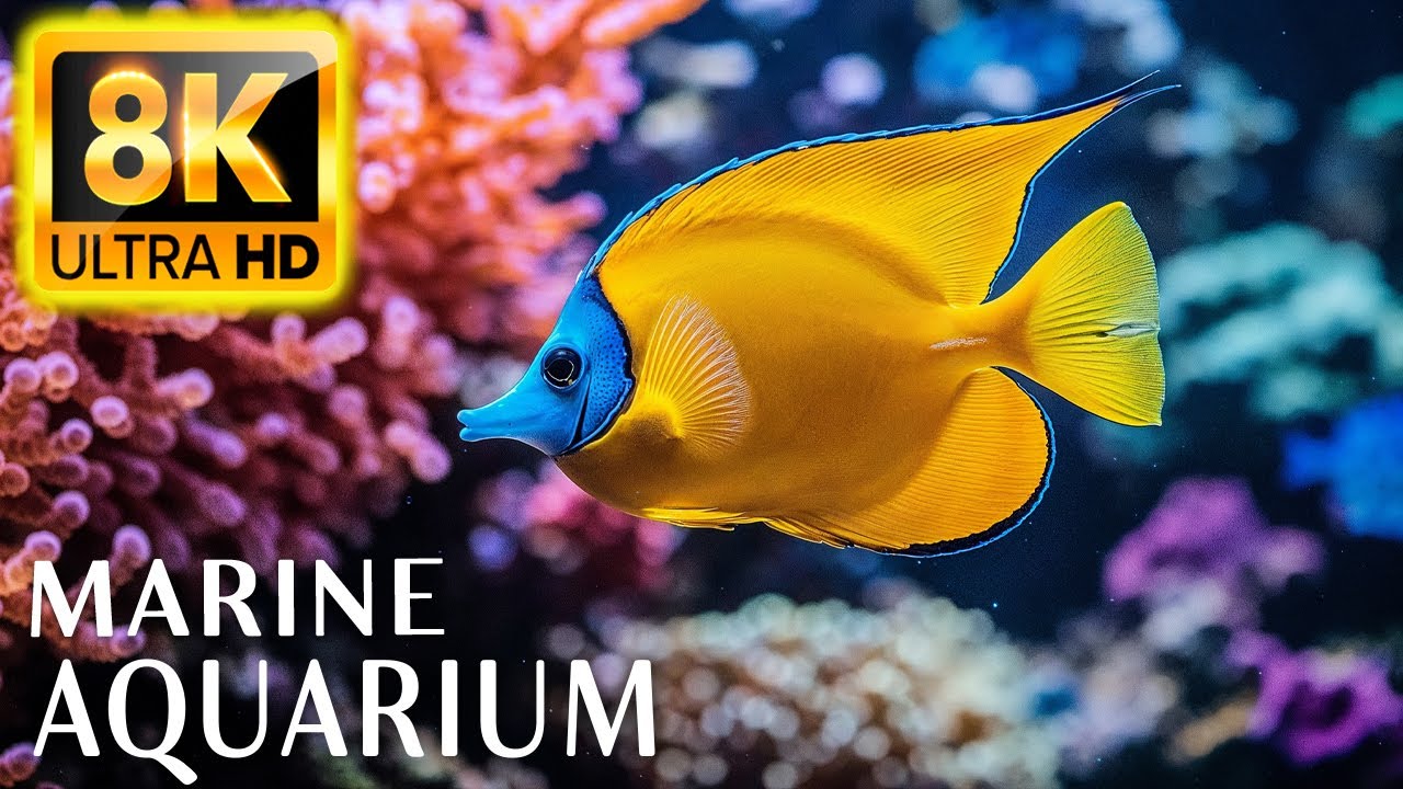 Oceanic Beauty 8K ULTRA HD - Tranquil Sea Animals and Colorful Coral Reefs