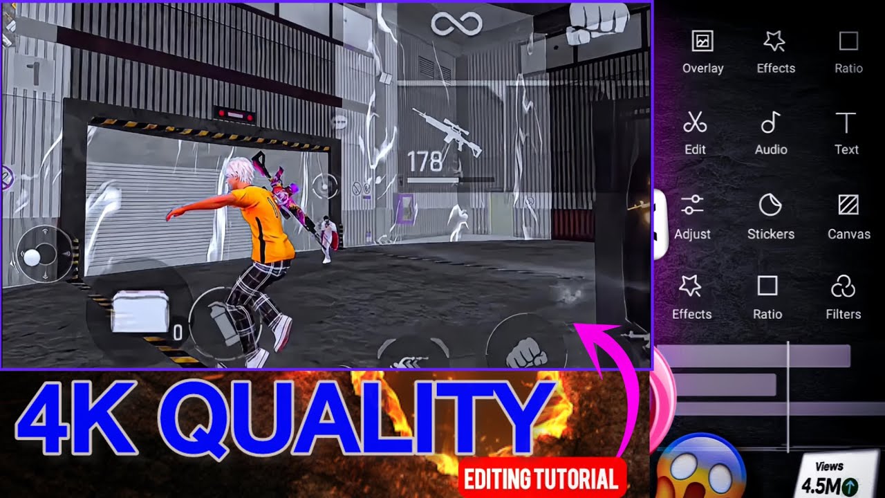 4K QUALITY TUTORIAL IN CAP CUT🚀FREE FIRE QUALITY VIDEO EDITING ✅