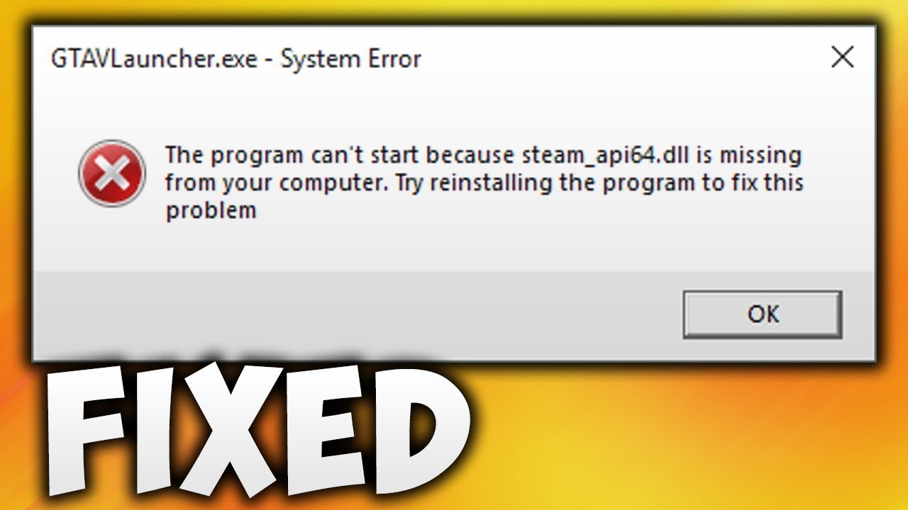 How to FIX steam_api.dll File Missing Error || *FIXED* ||