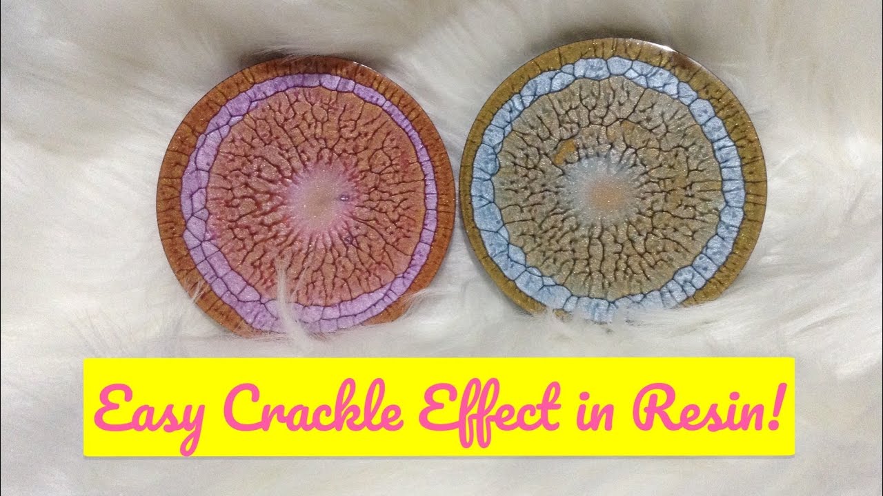 #18: How to get crackle effect in resin? | Crackle Effect Coasters | Dragon Scales