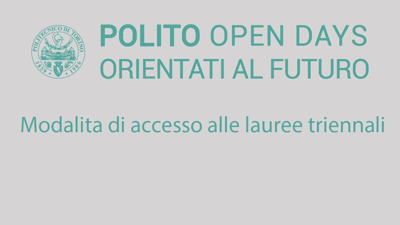 🇮🇹 Modalità di accesso alle lauree triennali