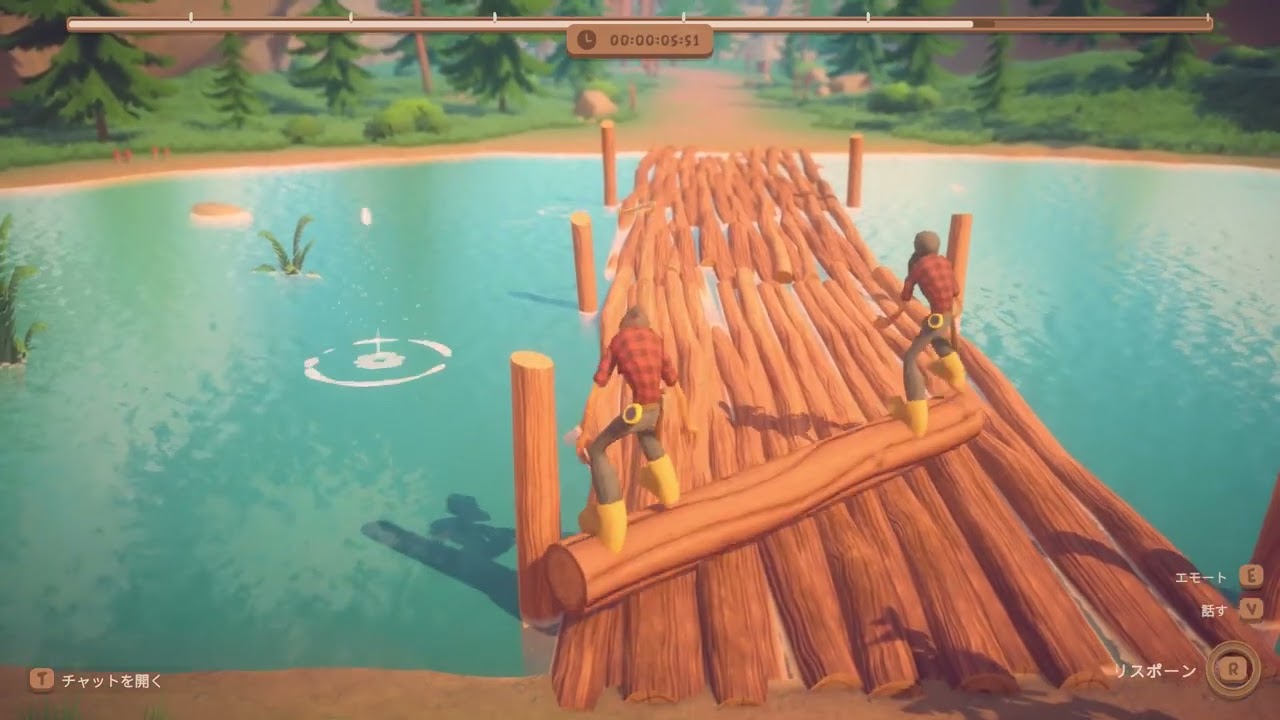 【丸太を一緒に転がして、楽しい冒険に出かけよう】Log Riders DEMO 障害物を越え、ゴールを目指し、決して諦めるな。
