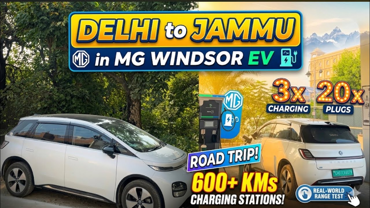 Delhi To Jammu 600+ KMS By MG Windsor EV || Charging Experience || Charging Station Availability