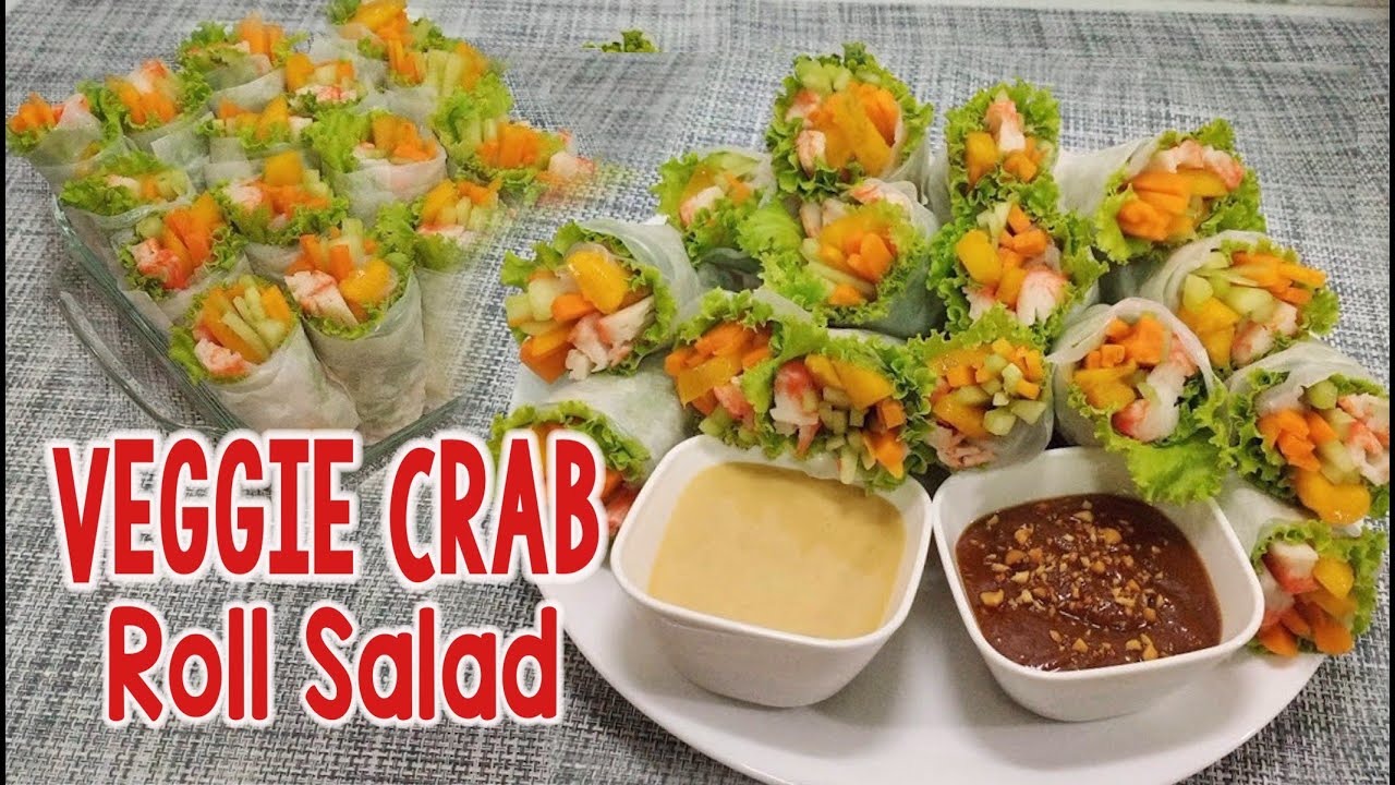 Fresh Salad Roll | Veggie Crab Roll Salad | Healthy & Delicious Veggie Roll | EASY MANGO KANI ROLL