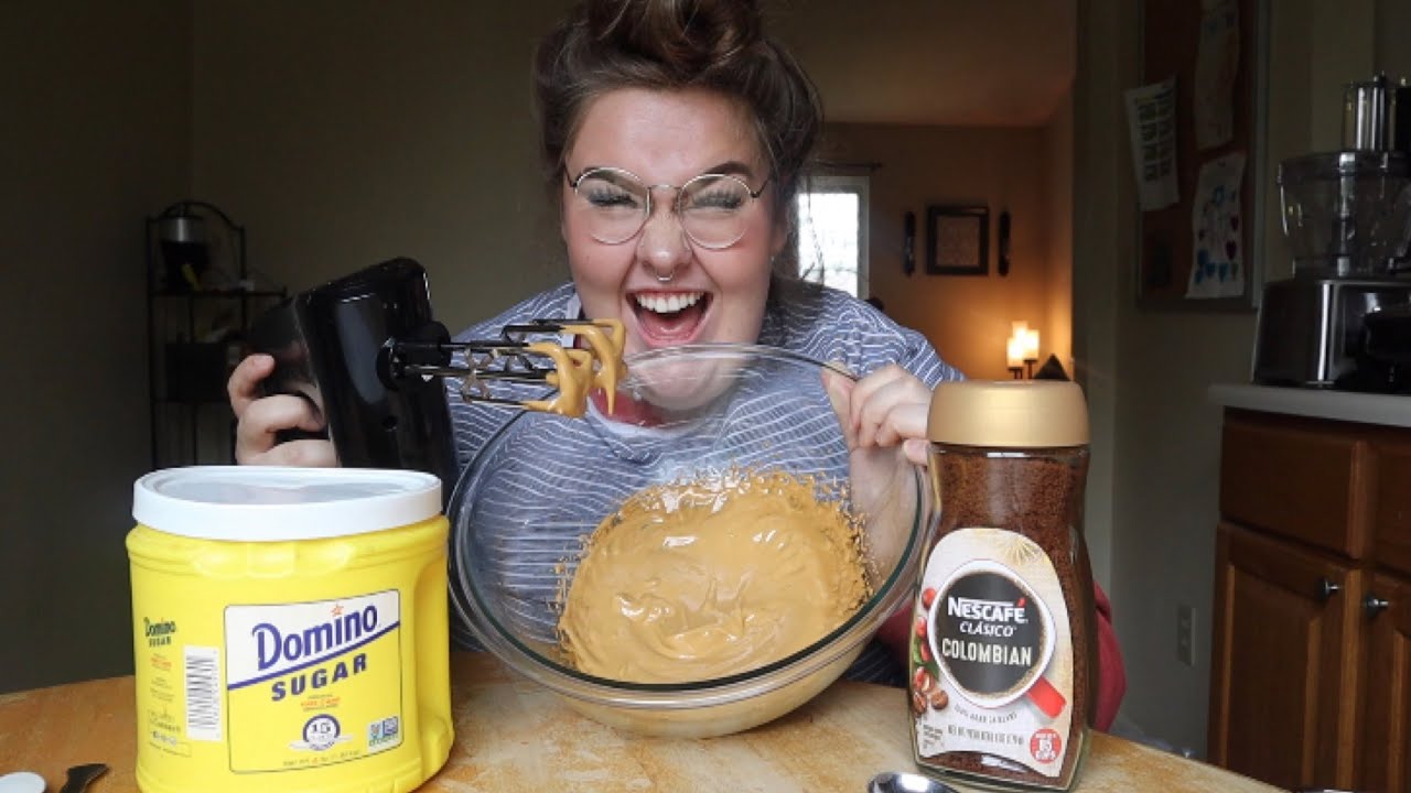 I made whipped coffee (ft my dad lol)