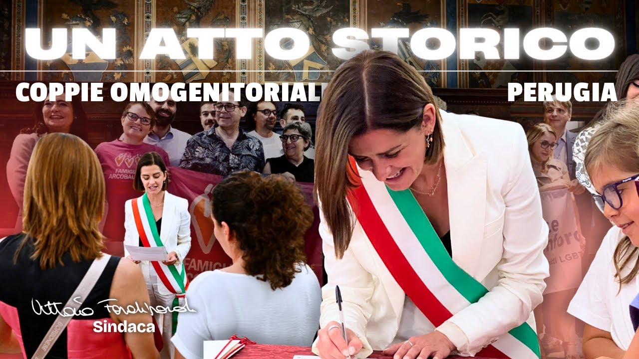 FAMIGLIE OMOGENITORIALI riconosciute a Perugia – Il discorso integrale della Sindaca Ferdinandi