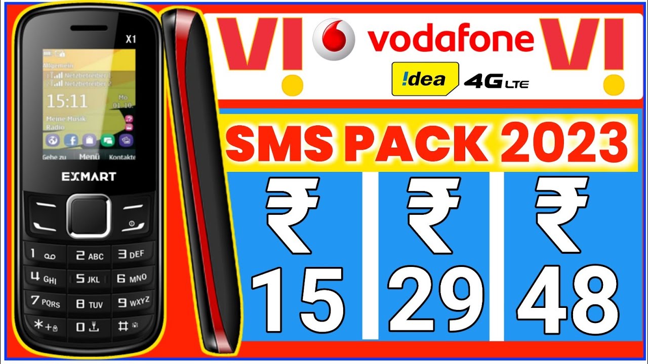 Vi Sms Pack 2023 | Vi Outgoing Message Recharge Plans | Vi Message Recharge Plans | Vi Sms Pack Only