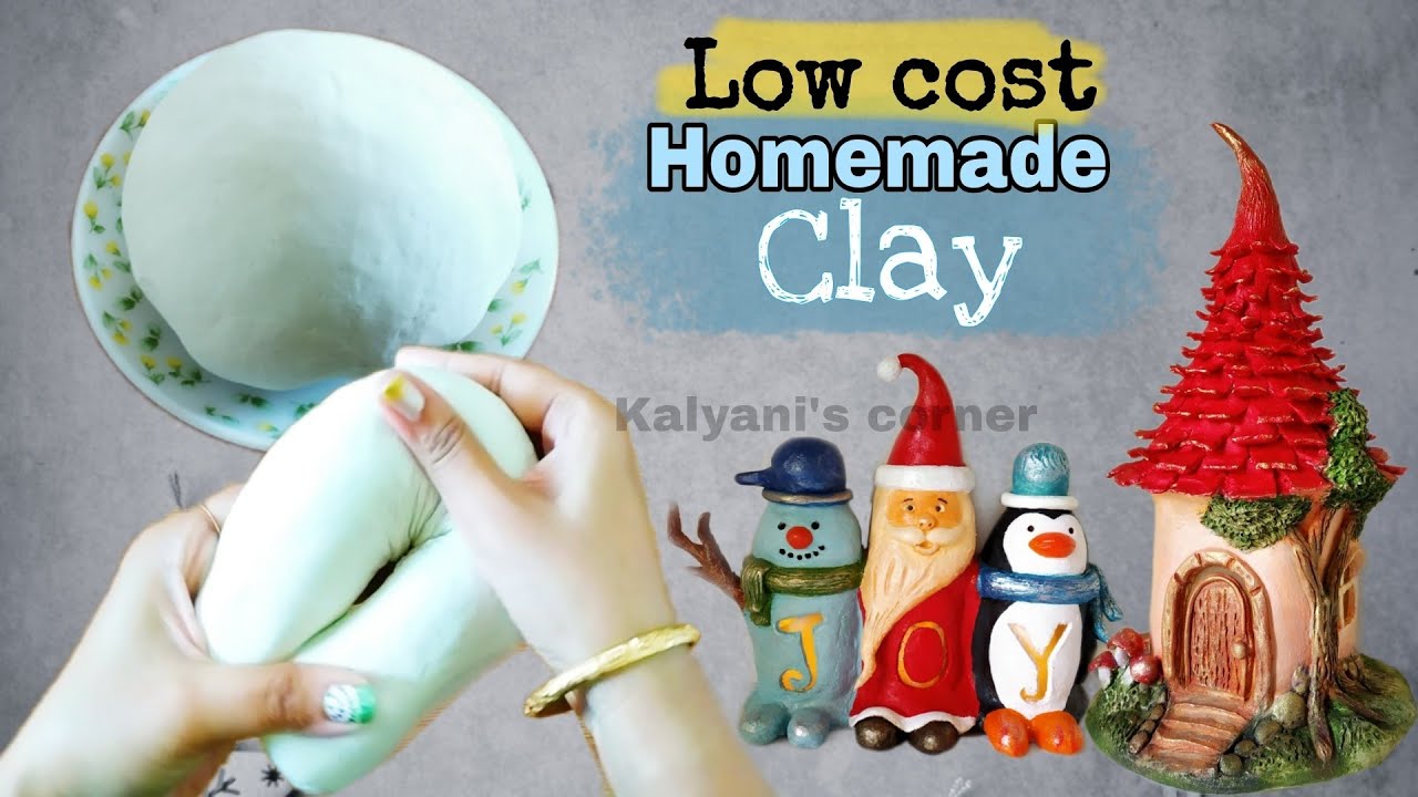 Homemade paper clay at low cost | Paper clay recipe | Air-dry clay |Kalyani's corner