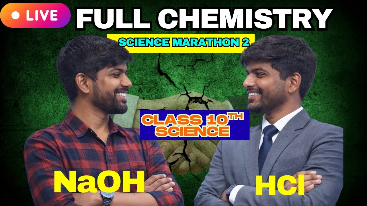 LIVE 🔴 Chemistry Full Revision Class 10th | SCIENCE MARATHON 2026 Part 2  #live #learnatscholar