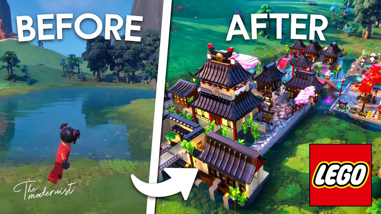 LEGO Fortnite: Turning a Lake into a Dream NINJAGO Village!