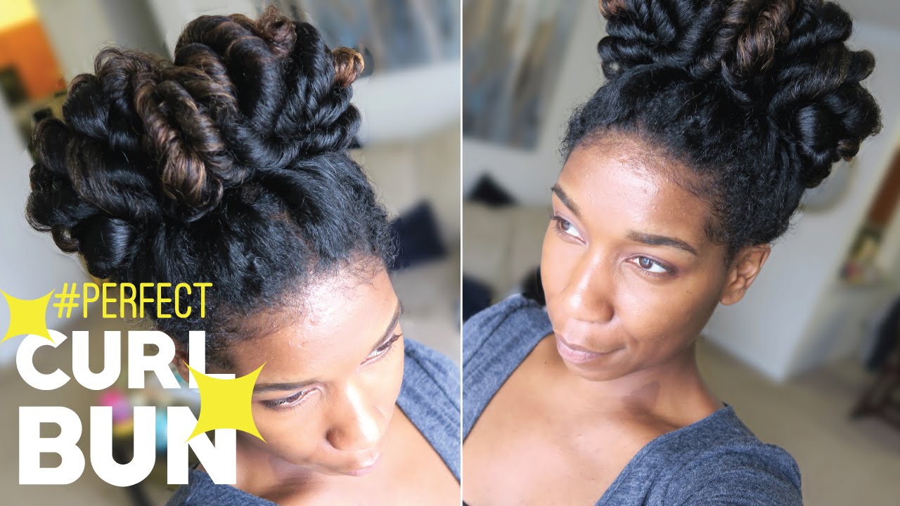 Perfect Curl Bun - Easy Heatless Natural Hairstyle -Naptural85