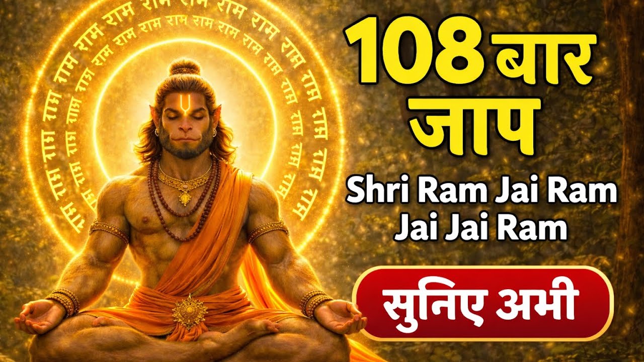 Shri Ram Jai Ram Jai Jai Ram 108 Times 🙏 | Powerful Ram Mantra for Peace & Positivity
