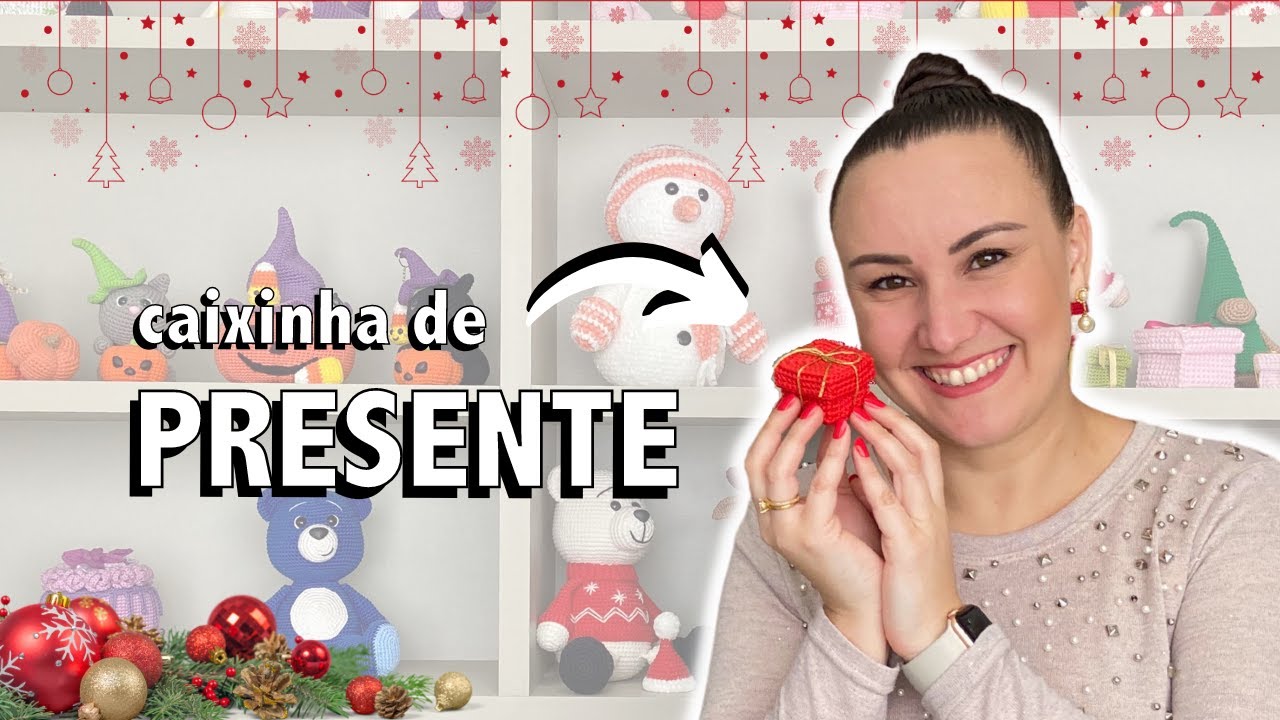 CAIXINHA DE PRESENTE em Crochê | Enfeite de Natal | Amigurumi Passo a Passo