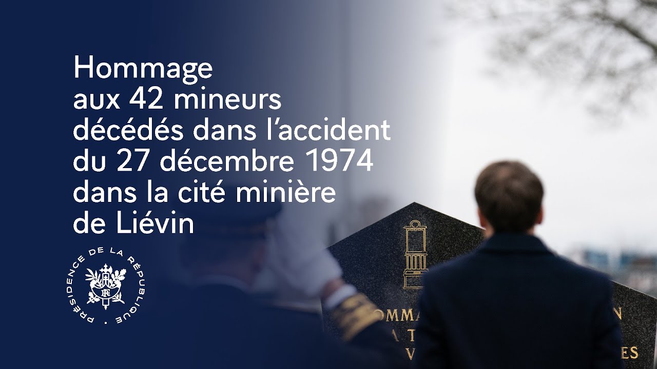 Hommage aux 42 mineurs décédés dans l’accident du 27 décembre 1974 dans la cité minière de Liévin.