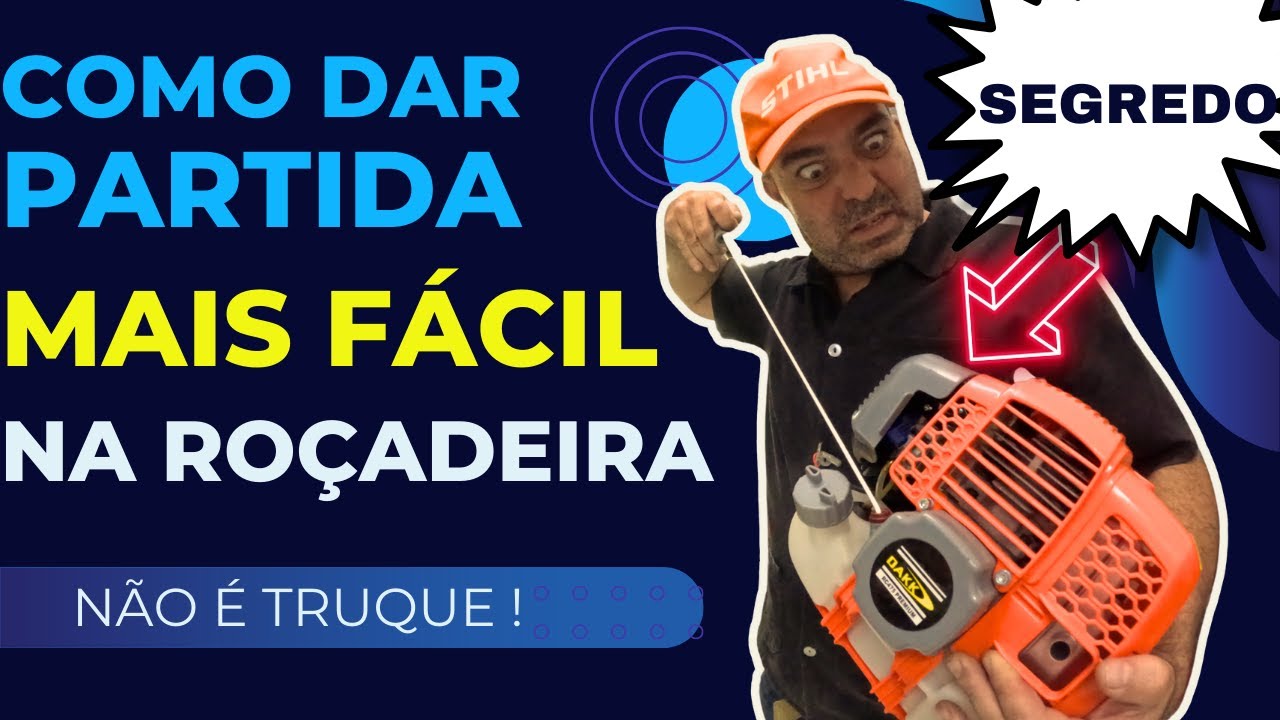 Como ligar roçadeira ? Como dar partida roçadeira stihl , husqvarna , dakk ?