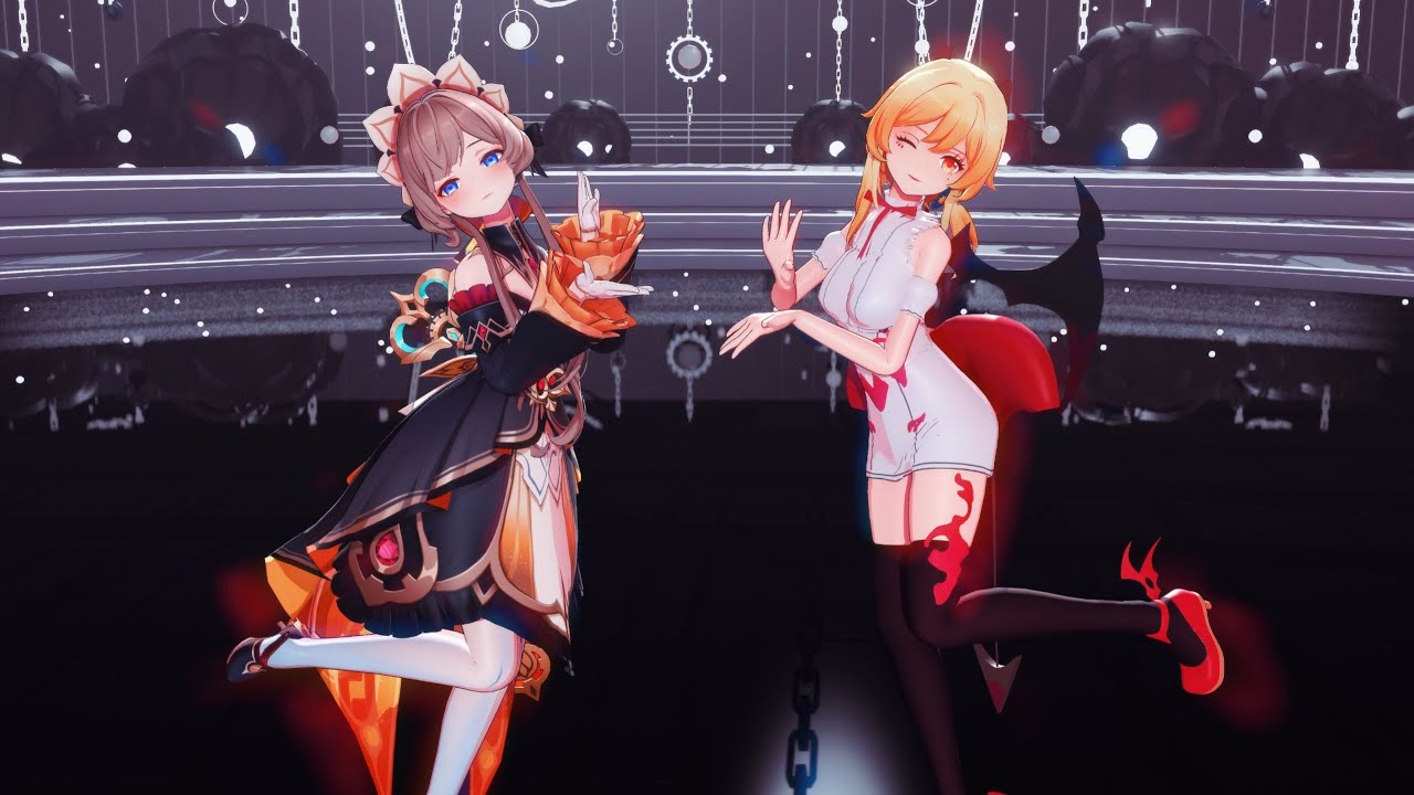 Genshin Impact｜バブリン｜Lumine × Sandrone #Lumine #Sandrone #GenshinImpact #Genshin #MMD