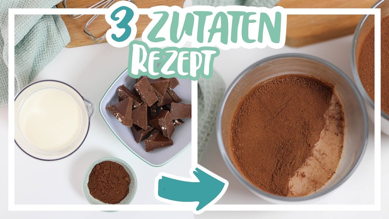 Toblerone MOUSSE AU CHOCOLAT Schoko Dessert 3 Zutaten REZEPT einfach & schnell ohne Ei selber machen