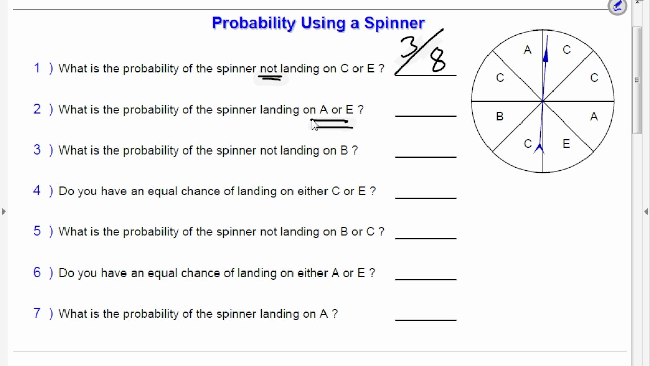 leonzo probability using a spinner